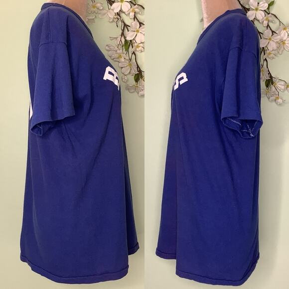 Vintage Russell Athletic T Shirt Jersey Bears #53 70’s 80’s Royal Blue Ringer - Picture 4 of 16